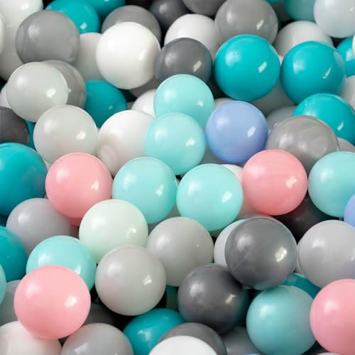Home Deluxe - Spielbälle Spin - Bälle für Bällebad - Pastellfarbe, 240 Stück I Babybälle Kugelbad Plastikbälle