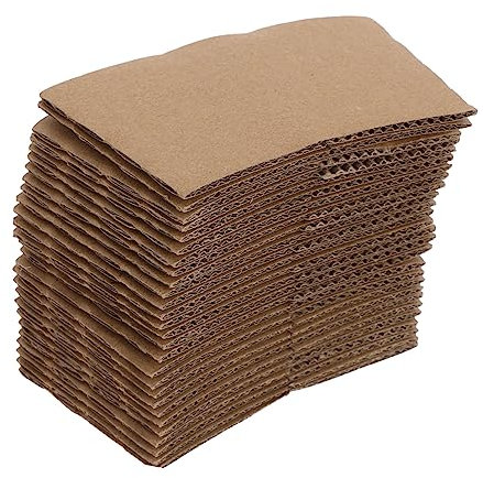 SOLUSTRE Fundas Protectoras Para Tazas De Papel 100 Unidades Manga De Copa De Aislamiento Térmico Resistente Al Calor Para Café y Té Uso Cafetería y Oficina