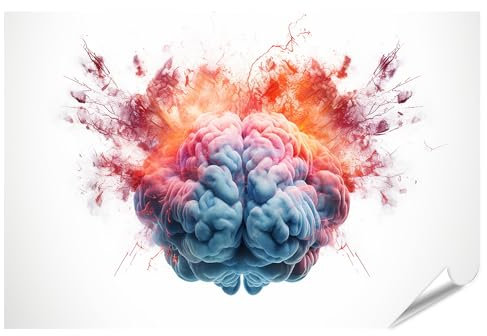 islandburner Prime Bild Poster Kreatives Gehirn explodierende Farben Premium Bilder Fotodruck