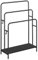 VASAGLE Porte Serviette Salle de Bain, Range Serviette, sur Pied, 3 Barres, 70 x 30 x 100 cm, 2 Crochets, Étagère de Rangement, Noir d’Encre et Noir Boisé LLS019B01