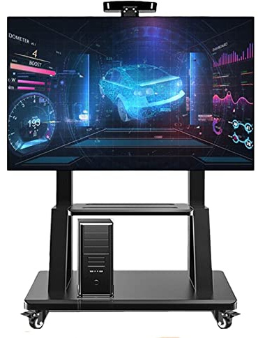 32 42 47 50 55 60 65 70 Carro de TV de suelo de 75 pulgadas, soporte de TV ajustable en altura con AV y portátil, sala de reuniones para oficina al aire libre uso en la piscina, queridos
