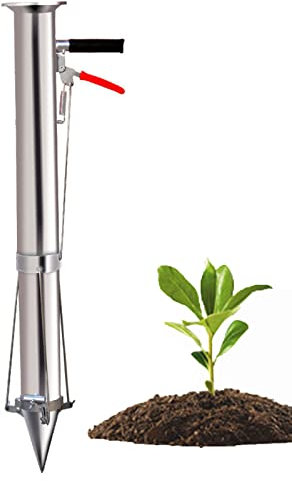 Ensemble de planteur d'ampoules, outils de planteur d'ampoules de jardin à long manche, outil manuel de transplantation de plantes, outil de semis de légumes for légumes verts, oignon, radis, betterav