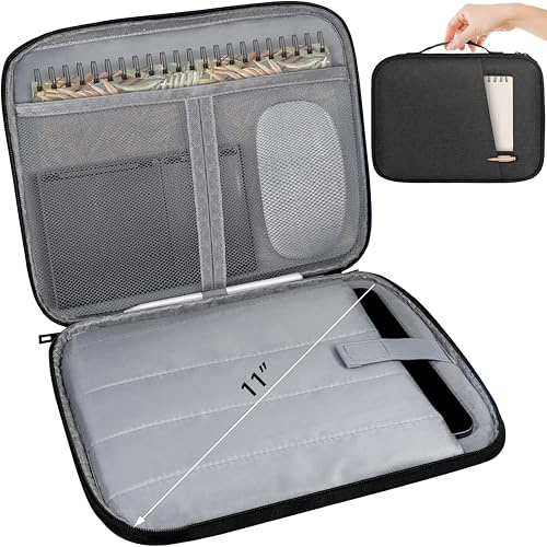 MyGadget Pochette pour Tablette 11 Pouces [ 30 x 23 cm ] - Housse pour Accessoires avec Doublure Douce & Poignée - Idéal pour Apple iPad Pro | Air & Galaxy Tab en Noir