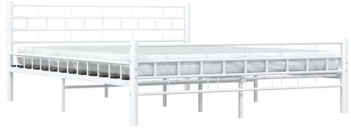 prissent Bettgestell Multifunktionales Bettgestell Familienbett Plattformbett Palettenbett für Schlafzimmer Eleganter und klassischer Stil Weiß 210x167x85cm