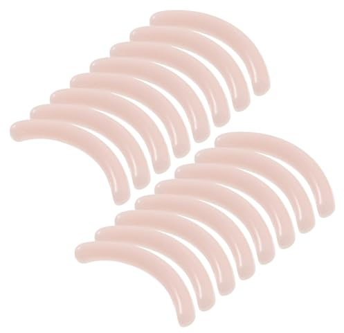 MERRYHAPY 16 Stück Silikon Nachfüllpads für Wimpernzangen Weich und Glatt Waschbar Ersatzgummi für Verschmierte Mascara Professionelles Wimpernzangenkissen für Präzises Make Up