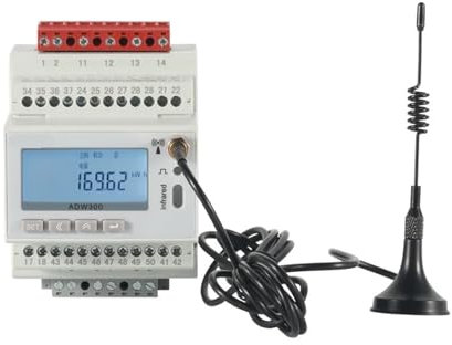 KVEIYIIC Compteur d'énergie ADW300 Compteur d'électricité triphasé RS485 en Option(ADW300 4G)