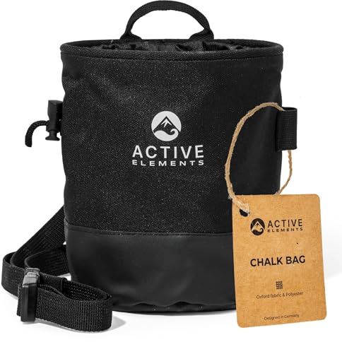 Chalkbag - Boulderzubehör als Set und einzeln: Chalkbag, Chalk Ball, Boulder Bürste und Finger Tape - ideale Kletterausrüstung für die nächste Session, Bouldern Geschenk. Einzelnes Chalk Bag