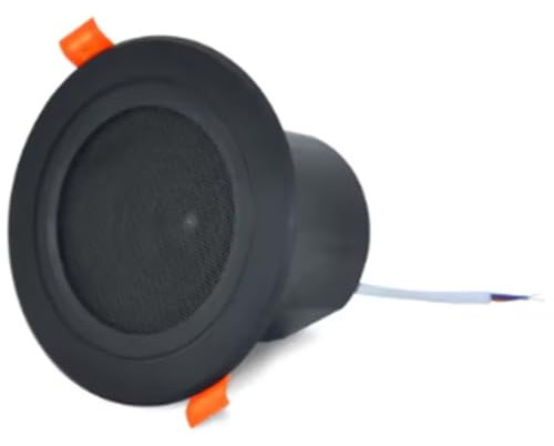 Tdkjfoutr Altoparlante da Incasso per Soffitto da 3'' per Cucina o Bagno 10W, Resistente All'Umidità, Gamma, Nero