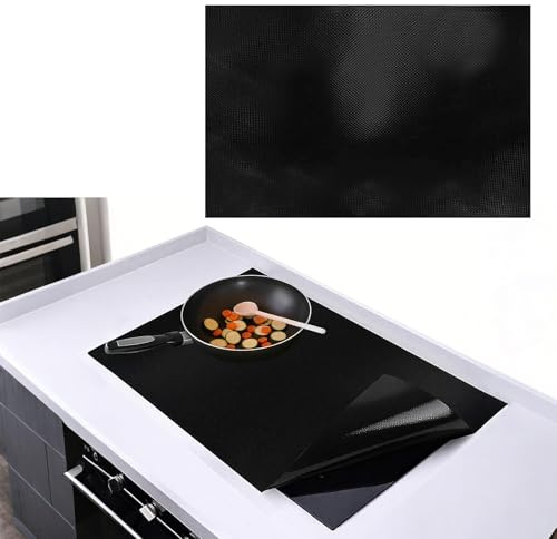 78×52cm Induction Hob Protector Mat | Induction Hob Cover, Induction Hob Protector Mat, Cooktop Scratch Protector, Non-Slip Surface,Easy Cut to Size