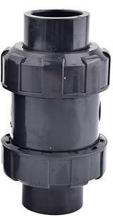 Supkancl Clapet Anti-Retour Double Union en PVC, diamètre intérieur 20 à 63 mm, raccord unidirectionnel Anti-Retour for tuyaux d'irrigation de Jardin et d'aquarium(Inner Dia 40mm)