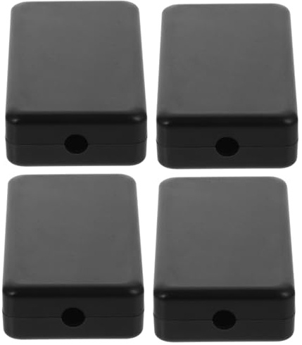 GALPADA 4pcs Plastic Junction Box Electrical Project Box PCB Cable Junction Weatherproof Outdoor Electrical Connection Black 60x36x16mm for Electronics