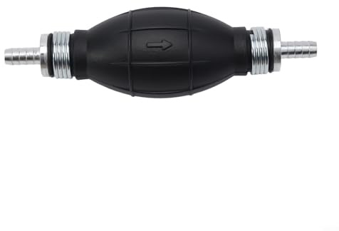 FOR 8mm Fuel For Primer Bulb Hand Pump with One-Way Non Return Valve for Diesel Petrol Engines, Rubber and Aluminium Manual Fuel Transfer and Priming Pump for Car