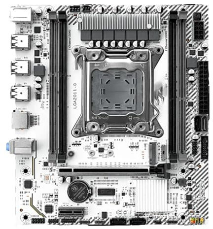 Carte mère Carte mère Fit for JGINYUE X79M M-ATX Combo E5 2650v2/2680V2 8 Go * 2 1600 MHz DDR3 ECC RGB kit RAM for Bureau/entrepôt/NAS/