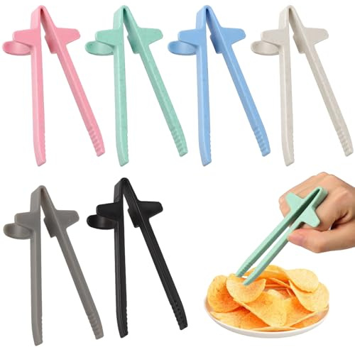 Maxqzin 6PCS Finger Chopsticks for Snacking Gaming, Chip Chopsticks Snack Clips, Snacking Innovation, Official Snack Grabber Finger Tool
