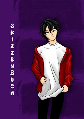 Skizzenbuch: Manga Anime Comic Zeichenbuch Notizbuch Kunst Zeichenblock Studenten Lehrer Illustrator Graphiker Junge Anime Manga Art