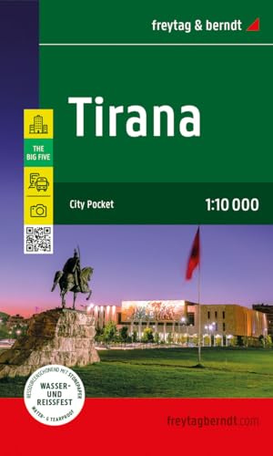 freytag & berndt Innenstadtplan Tirana 1:10.000: City Pocket, wasserfest und reißfest
