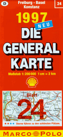 Generalkarte Deutschland 24. Freiburg, Basel, Konstanz. Mit Stadtplänen, Farbphotos und Reiseführer.