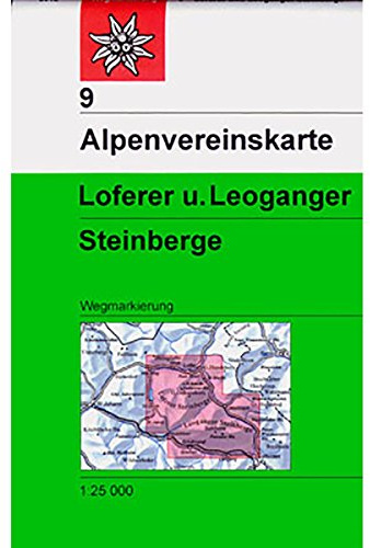Loferer- und Leoganger Steinberge: Topographische Karte 1:25.000 mit Wegmarkierungen und Skirouten: Wege und Skitouren (Alpenvereinskarten)