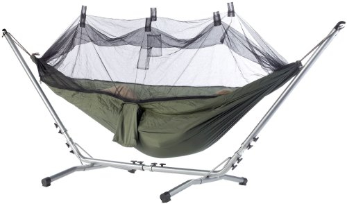 Semptec Urban Survival Technology Survival Hängematte: Hängematte aus Fallschirmseide mit Moskitonetz (mit Fliegennetz, Outdoor, Insektenschutz)