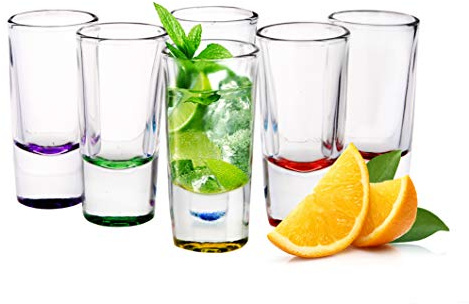 Sendez Lot de 6 verres à liqueur, verres à tequila, verres à schnaps, verres à vodka