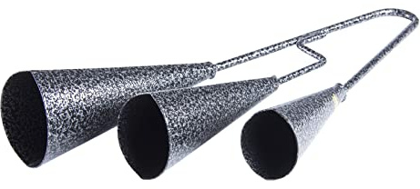 Fame Triple Agogo Bell, Metallische Cowbell, Samba und Capoeira, 3 Glocken, Soundvariationen, Schwarz, Robuste Verarbeitung, Musikliebhaber, Schlägel nicht inkludiert