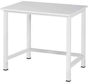 RAU | Arbeitstisch für Arbeitsplatzsystem Serie 900 | Höhe 825-1025 mm | Spanplatte MF-beschichtet | Breite 1000 mm