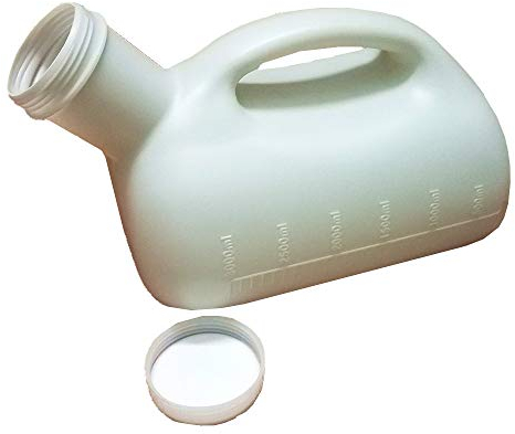 YUMSUM 3000ML Large Male Urinal Portable Mens Potty Pee Bottle Collector Travel Toilet (White)