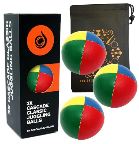3 palline da giocoleria Pro 115 g Cascade Classic – Thud giocoleria palle & Bag – Set di 3 palline da giocoleria – multicolore