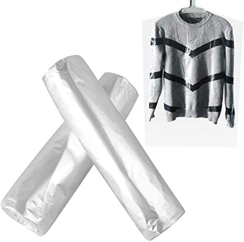 Einweg-Staubschutzhülle, Kleidersäcke mit Aufhängeloch Transparent Staubdicht Mottenfest für die Aufbewahrung von Kleidun1g im Schrank und Einweg-Säcke für die chemische Reinigung (60 * 100cm)1
