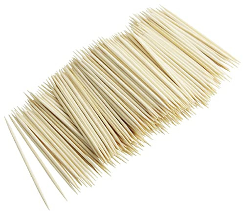 Fackelmann 31250 - Juego de 500 palillos de dientes, recambio para palillos de dientes, madera con certificación FSC, 6,5 cm | Lote de 500 para permanecer equipado, madera marrón FSC, 6,5 cm para aperitivos y postres