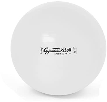 PEZZI Gymnastikball Standard Sitzball Ø 53 cm Weiß | Sitzball aus robustem PVC, belastbar bis 400 kg, für Therapie, Sport und Büro