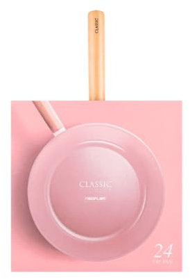 Neoflam Kitchen Essential Nonstick 9.5-Inch Stir Frying Pan with Wood Handle, Healthy Cooking Ceramic Coating Skillet, Induction Compatible Cookware, Egg Omelet Pan, Made in Korea (24cm)