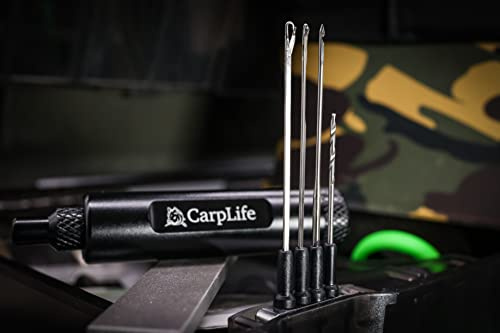 CarpLife Fishing Needle Set – 4 in 1 Baiting, Nut Drill, Gated and Splicing Multi Needle Tool Set – Interchangeable Fishing Tackle Bait Needle Kit for Carp and Coarse Freshwater Angling