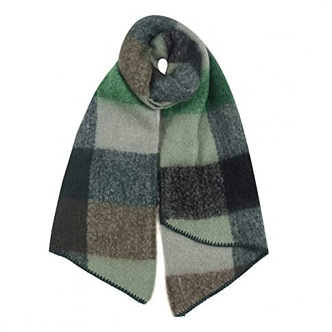 fashion you want Damen XXL SCHAL kariert und mit Stern Motiv kuschelig warm Trend Stola XXL Tuch KARO HALSTUCH SCARF PONCHO CAPE WARM NEU WINTERSCHAL HERBSTSCHAL DECKENSCHAL WEICH (S10)