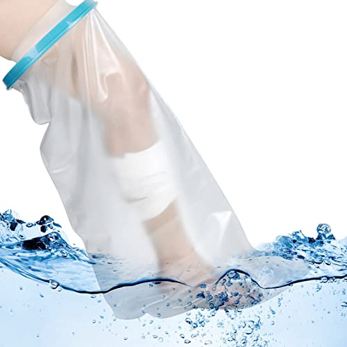Protection Pied Douche Antidérapant,Protecteur de Jambe étanche pour Plâtre et Bandage,Protege Platre Pied Étanche,Protecteur de Pansement de Jambe en Plâtre pour Blessures au Pied(L)