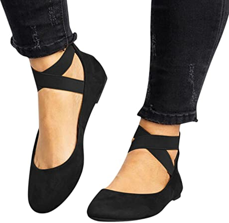 Sandalen Damen mit Absatz,Damen Ballerinas Elegant Absatz Flache Schuhe Hochzeit Damen Geschlossene Hausschuhe Leder Frauen Loafer Slipper Damenschuhe Slip-On Orthopädische Wanderschuhe