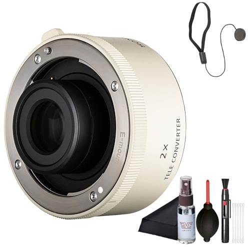 Sony FE 2.0X Teleconverter (SEL20TC) – Full-Frame E-Mount | Doubles Focal Length of Compatible Telephoto Lenses | Cap Keeper, Cleaning Kit