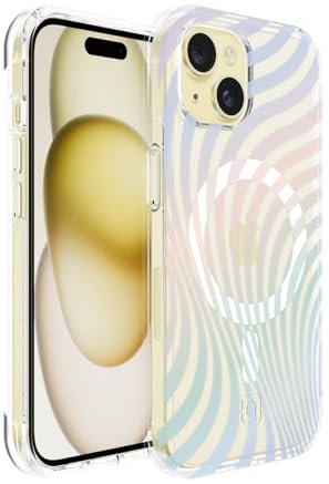 Incipio Forme Protective Magsafe iPhone Case for iPhone 15, iPhone 14, and iPhone 13 - Dual-Layer One-Piece Construction + 10ft Drop Test Certified Phone Case - Hypnowave Iridescent