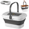 The FlexiNest Small Dog Food Storage Container with Handle - Portable Collapsible Dog Biscuit Container, Multipurpose Space Saving Foldable Design