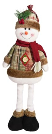 Festliche Weihnachtsfigur mit Verstellbaren Beinen für Zuhause, Schneemann
