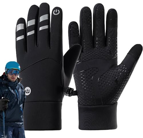 Winddichte Laufhandschuhe – Anti-Rutsch-Touch-Fäustlinge | verdickte Fäustlinge, kaltes Wetter Fäustlinge zum Radfahren, Gehen