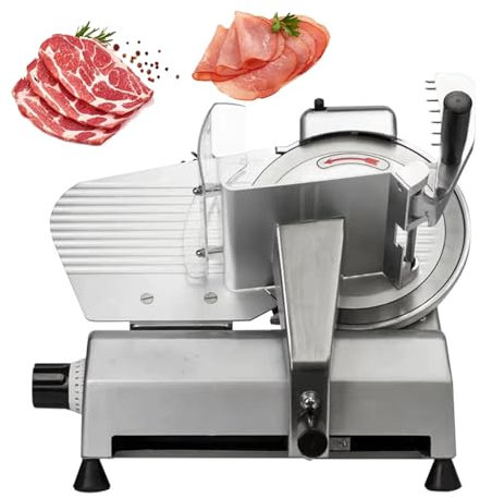 210W Commercial Meat Slicer, 8inch Meat Deli Slicer Electric Cutter for Bread Meat Cheese and Other Food
