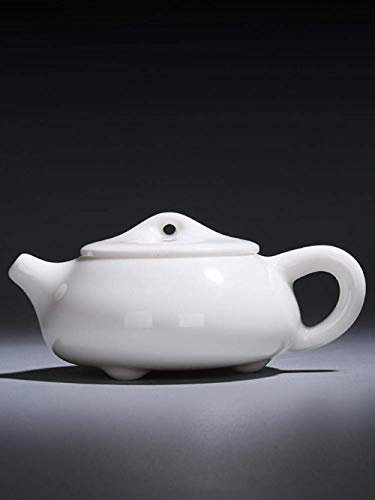 Tetera con colador Tetera pequeña, Tetera, Porcelana Blanca, Tetera Individual, Tetera Hecha a Mano, Juego de té, Tetera de Piedra