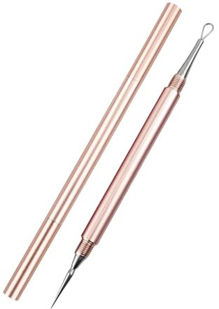 Blackhead Remover, Stainless Steel Pimple Squeezing Tool, Pore Cleaner with Lid, Pimple Remover Tool for Pimple Squeezing, Comedone Squeezer for Women Men Face Care