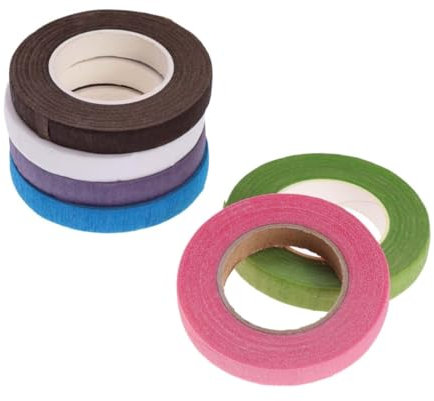 CIMAXIC Blumenklebeband-set 6 Rollen Mit Je 30 Yards Klebeband Verpackungsbänder Für Blumenstängel Bunte Blumendekorbänder