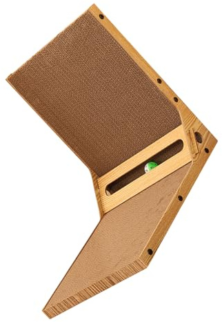 Poste esquinero para gatos, tabla de rascar integrada para escalar, descansar y gatos grandes