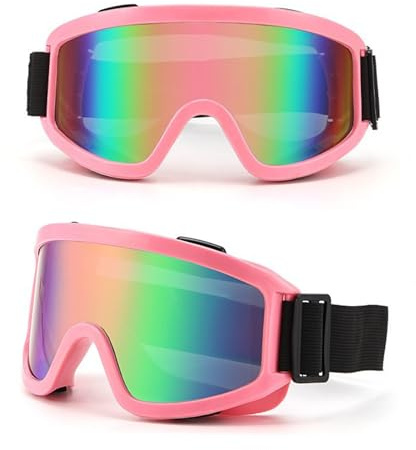 KASESSS Skibrille Herren, Anti Fog Skibrille Damen, Ski Brille UV Protective, Skibrille für Brillenträger, Skibrillen, Ski Goggles, Snowboard Brille Ideal für Ski Snowboard Cycling Hiking (Rosa)
