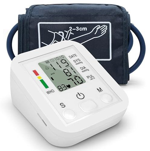 Blood Pressure Monitors Monitor Automatic Digital LCD Display Upper Arm BP Cuff Machine Heart Rate Monitor for Home and Professional Use
