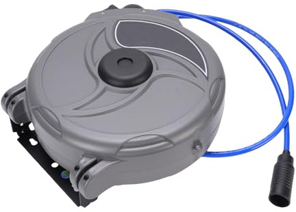 Fabater Avvolgitubo per Aria Compressa, Avvolgitore per Tubo Aria con Riavvolgimento Automatico a Parete Retrattile, Avvolgitubo per Compressore d'Aria Ibrido da 10 Mm X 15 M con Connettore Rapido