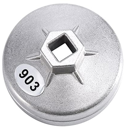 Strumento Chiave per Filtro Olio da 74 Mm 14 Flauto Alluminio Argento Adatto per Adatto per 1pc Manutenzione Automatica